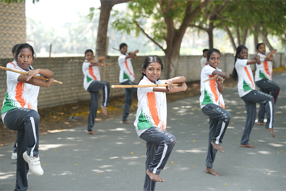 Silambam at Top School in Erode and Gobichettipalayam